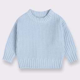 2024 Autumn Newborn Baby Girl Boy Knitted Sweater Long Sleeve Winter Sweater Solid Loose Pullover Casual Tops 3M-6Y Kids Clothes