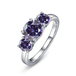 JoyceJelly S925 Sterling Silver Colors Moissanite Ring 2CT 4CT Total Full Moissanite Diamond Jewelry For Wedding Engagement Gift