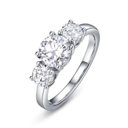 JoyceJelly S925 Sterling Silver Colors Moissanite Ring 2CT 4CT Total Full Moissanite Diamond Jewelry For Wedding Engagement Gift