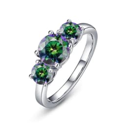 JoyceJelly S925 Sterling Silver Colors Moissanite Ring 2CT 4CT Total Full Moissanite Diamond Jewelry For Wedding Engagement Gift