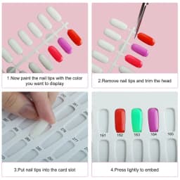 New 308/216/160/120 Professional Model Nail Polish Color Leather Cover Display Bookshelf Color Card Chart Painting Nail Art Tool