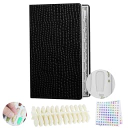 New 308/216/160/120 Professional Model Nail Polish Color Leather Cover Display Bookshelf Color Card Chart Painting Nail Art Tool
