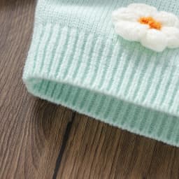 Sweet Long Sleeve V-neck Single Breasted Baby Girls Spring & Fall Coat Knitted Acrylic Babies Cardigan For 6-36 Months Newborn
