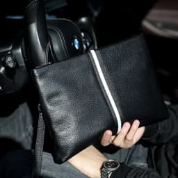 SENOFAN Authentic Hand Bag Men Stripe Real Leather Cowhide Clutches Male Pouch Wallet Designer Envelope Bag Korean Edition Hot