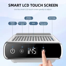 Powerful Nail Dust Vacuum Collector Professional Nail Dust Extractor With Reusable Filter Manicure Equipment Adjustable Speed