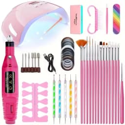 YIKOOLIN Nail Art Set With Professional LED UV Nail Lamp Gel Curing Machine Electric Nail File Drill Nail Sets Kits