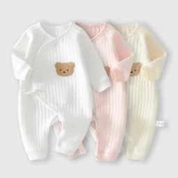 AYNIGIELL Autumn 0-6Months Baby Rompers Newborn Girls/Boys 100%Cotton Clothes of Long Seeve Infant Clothing