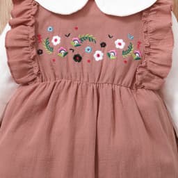 Newborn Baby 'Pure Cotton Flower Pattern Color Blocked Comfortable Long Sleeves Bodysuit 0-18 Month Female Baby Crawling Suit