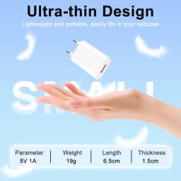 20pcs EU Plug 5V 1A USB Wall CellPhone Charger Portable Charging Block Travel Power Adapters for IPhone Samsung Xiaomi Huawei