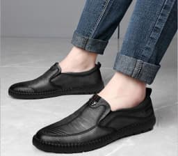 Spring Autumn New Men's Leather Shoes Business soft soled casual footwear Fashion versatile flat Comfortable light male shoes