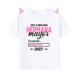 I Will Become A Sister Spanish Printed Kids Shirt Pregnant Announcement T-shirt Girls Short Sleeve Tee Child Summer Clothes Tops