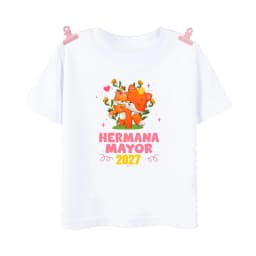 I Will Become A Sister Spanish Printed Kids Shirt Pregnant Announcement T-shirt Girls Short Sleeve Tee Child Summer Clothes Tops