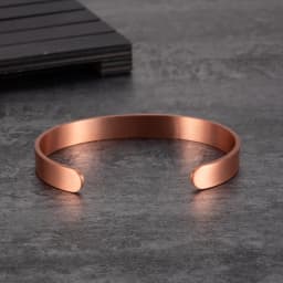 Vinterly Pure Copper Bracelets for Women Men Unisex 9.5mm Wide Adjustable Open Cuff Bangles Female Resizable Jewelry Metal Soft