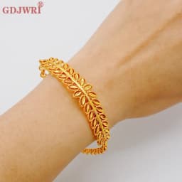 Luxury Classic Copper Gold Color Bracelet Dubai Saudi Trendy Bangle Bracelet For Bridal Bracelet Arabic Jewelry