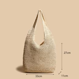 Casual Straw Woven Shoulder Bags For Women Wicker Handbags Handmade Summer Beach Bag Female Travel Large Capacity Rattan Totes