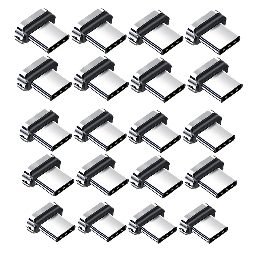 10/ 20Pcs Magnetic Tips for redmi note 12 turbo Fonken Type C Micro USB Magnet Replacement Part Plug Adapter for Android charger