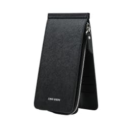 Slim & Stylish Faux Leather Wallet - Multi-Card Slots Easy Clean Card Holder Women Men Bag Multi-card Zipper