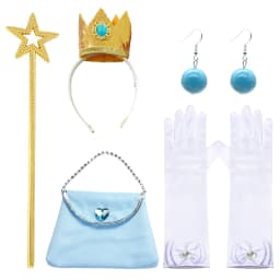 Rosalina Dress Girls Peach Costume Daisy Cosplay Children Birthday Party Carnival Fancy Outfit