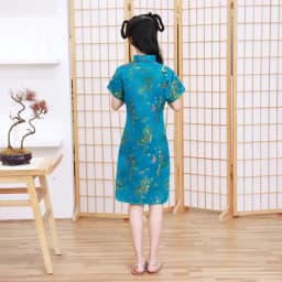 Dragon Phoenix Pattern Niche Design Autumn Silk Chinese Style Dress Girls Skirt Kids Traditional Dress Qipao Girls Cheongsam