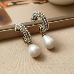 Modern Jewelry Elegant Temperament Teardrop Simulated Pearl Earring For Women Fashion Accessories