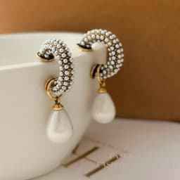 Modern Jewelry Elegant Temperament Teardrop Simulated Pearl Earring For Women Fashion Accessories