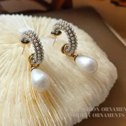 Modern Jewelry Elegant Temperament Teardrop Simulated Pearl Earring For Women Fashion Accessories