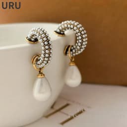 Modern Jewelry Elegant Temperament Teardrop Simulated Pearl Earring For Women Fashion Accessories