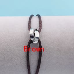 Diy Stainless Steel Adjust Rope Two Color Metal Love Letter Engrave Bracelet For Women Man Unisex Valentine Day Whosale Fashion