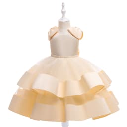 Summer Kids Dress For Girls Princess Wedding Prom Gown Bow Elegant Girl Birthday Party Dresses Children Christmas Costumes 3-10Y