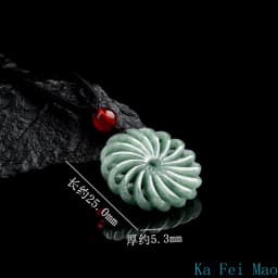 Natural A-goods Jadeite Fortune Pendant Men and Women Fashion Beads Treasure Jade Necklace Lucky Amulet Jade Necklace