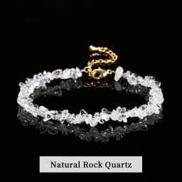 Natural Stone Tourmaline Amethyst Rock Quartz Crystal Chip Bead Bracelet Women Reiki Healing Adjustable Chain Fashion Jewelry