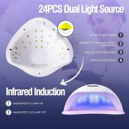 48W Nail Dryer Gel Nail Polish Curing LED UV Light with 4 Timers Automatic Sensor LCD Display Professional Nail Art Tools