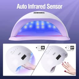 48W Nail Dryer Gel Nail Polish Curing LED UV Light with 4 Timers Automatic Sensor LCD Display Professional Nail Art Tools