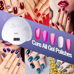 48W Nail Dryer Gel Nail Polish Curing LED UV Light with 4 Timers Automatic Sensor LCD Display Professional Nail Art Tools