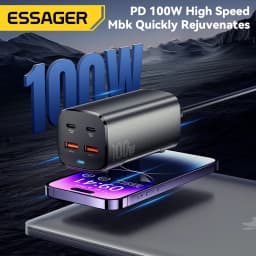 Essager 100W USB C GaN Charger Desktop Quick Charge QC 4.0 3.0 Type C Fast Charging For iPhone 15 Laptop MacBook Samsung POPC