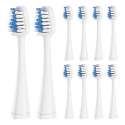 10 Pcs Replacements Toothbrush Heads Deep Clean Toothbruh Heads For AquaSonic Duo and Home Dental Center Electric Toothbruh