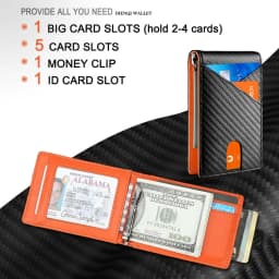 Carbon Fiber Wallet Men Rfid Slim Thin Credit Card Holder Man Wallets Minimalist Male Small Short Black Bi-fold Vallet Billfold