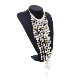 Colorful Natural Stacked Garnet Beads Chain Necklace Red Blue Stone Exaggerated Creative Multi-Layered Baroque Gravel Necklace