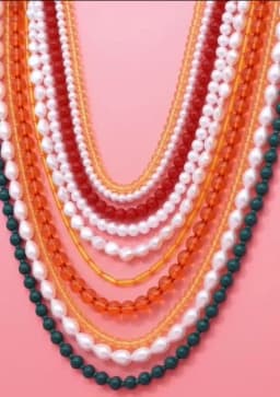 Colorful Natural Stacked Garnet Beads Chain Necklace Red Blue Stone Exaggerated Creative Multi-Layered Baroque Gravel Necklace