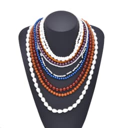 Colorful Natural Stacked Garnet Beads Chain Necklace Red Blue Stone Exaggerated Creative Multi-Layered Baroque Gravel Necklace