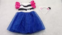 Baby Girls Cartoon Cat Mesh Dresses with Headband Party Halloween Christmas Children Doll Cosplay playhouse 2PCS Cosplay Costume