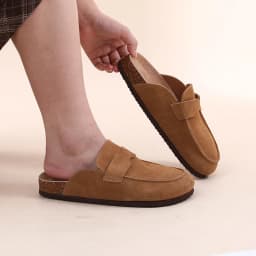 Smile PoP Cork Suede Clogs Slippers For Women Men Clogs Shoes Classic Cork Antislip Outdoor Slippers With Arch Support Mules