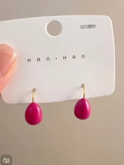 MM Colorful Enamel Water Drop Earrings Summer Y2K Stainless Steel Fashion Sweet Multiple Color Waterproof Jewelry Wholesale