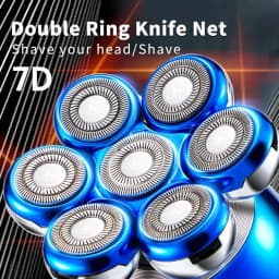 Newest 5-in-1 Electric Shaver 7D Floating Cutter Head Bald Hair Clipper Wireless Charging Men Nose Trimmer Electric Beard Razor