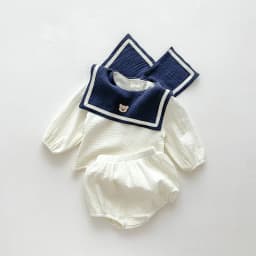 New In Autumn Kids Baby Girls Full Sleeve Naval Leader Bear Top T-shirts+solid Shorts Toddler Infant Cotton Clothing Set 2pcs
