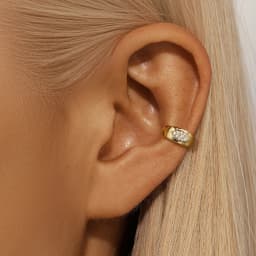 AIDE Shiny Zirconia Ear Cuff 925 Sterling Silver Clip Earrings For Women Girls 18k Gold Plated No ear holeEar Studs Jewelry Gift