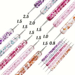 20Pcs Nail Art Brush Design Tip Painting Drawing Carving Dotting Pen FlatFan Liner Acrylic Gel UV Polish Manicure Tools
