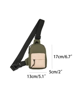 Trendy Contrasting Mini Chest Bag for Men Fashion Nylon Men's Lightweight Crossbody Bag Unisex Casual Street Phone Sling Bags