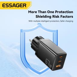 Essager GaN USB Type C Charger 67W 45W 33W KR EU Plug Fast Charging For Samsung iPhone 16 15 14 Pro Huawei Phone Laptop Chagers