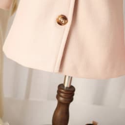 (0-3 Years Old) Winter New Girls' Blouse Button Coat Coat Solid Color Simple Fashion Lapel Long Solid Color Bow